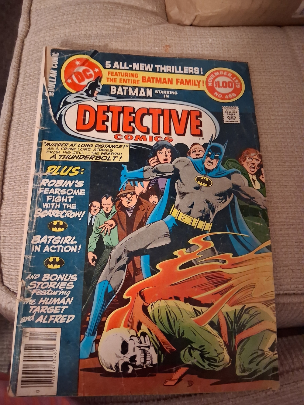 DC Detective Comics Cover Featuring Batman in Blue,Gray,Yellow Price Firm